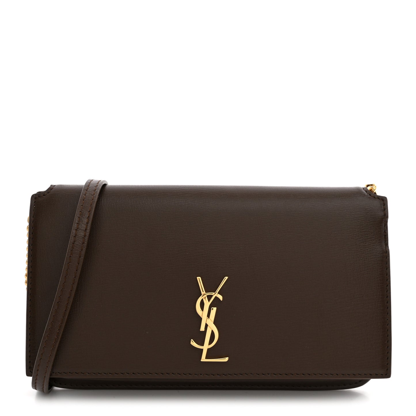 Smooth Calfskin Monogram Phone Holder Crossbody Green Hunting