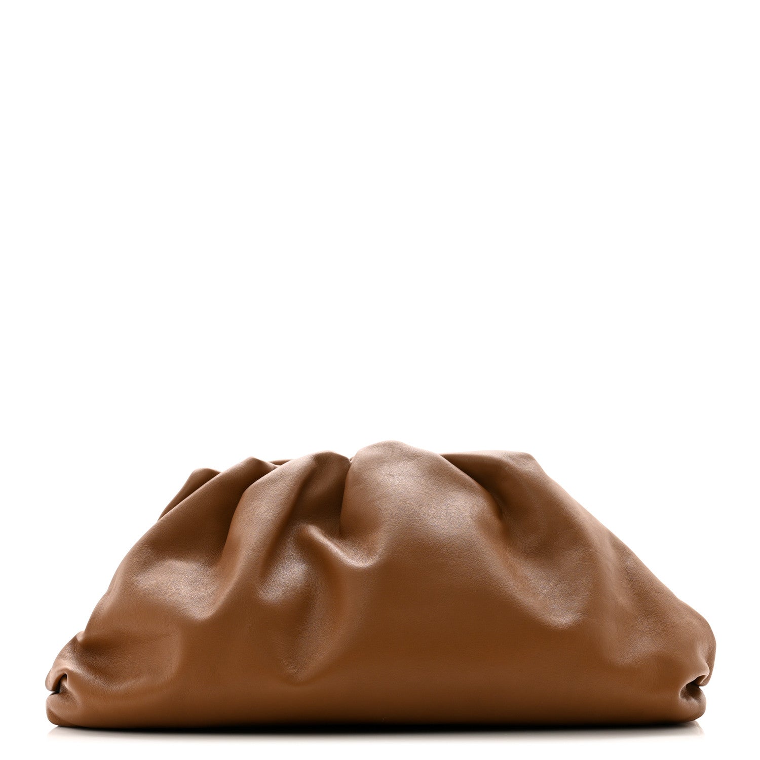 Bottega Veneta Smooth Butter Calf The Pouch Oversized Clutch Teak 1 of 9