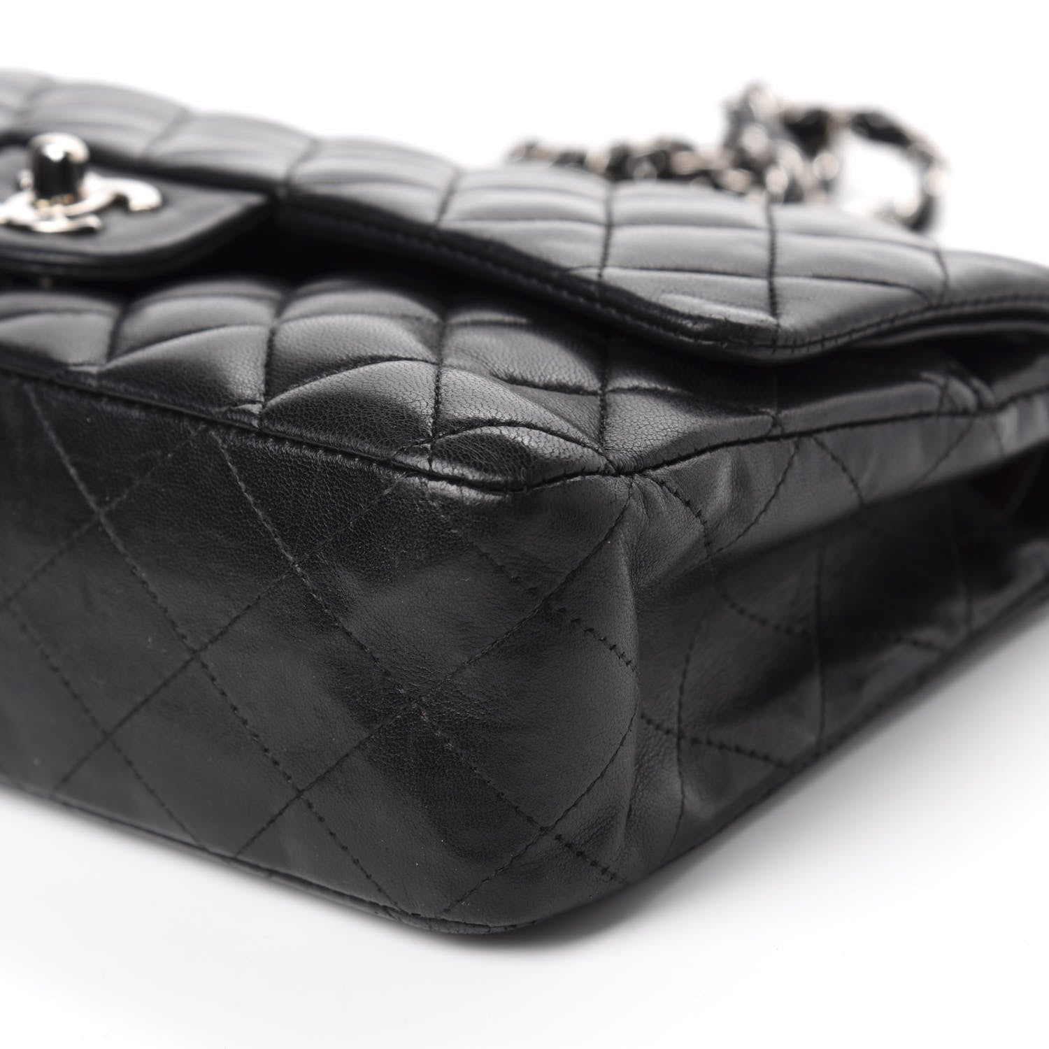 Chanel Lambskin Quilted Medium Double Flap Black 7 of 14