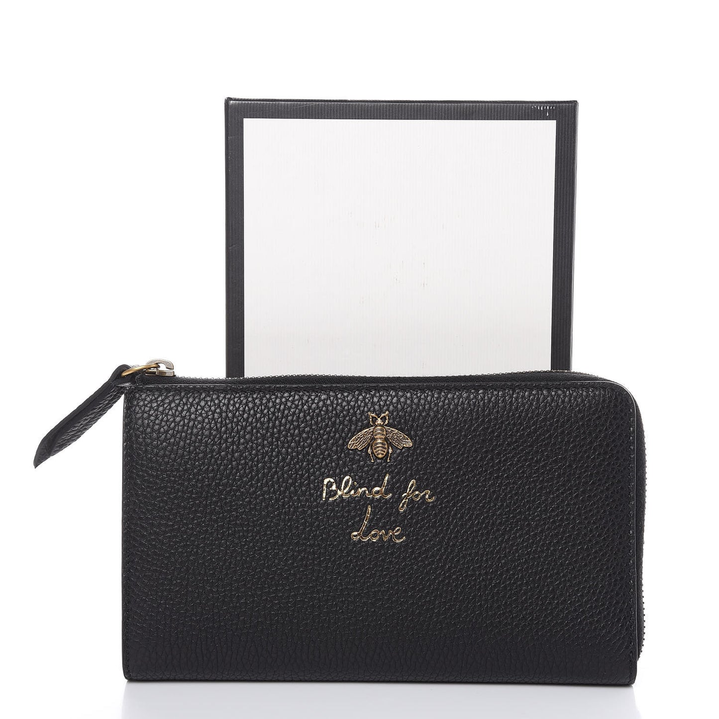 Calfskin Cellarius Blind For Love Wristlet Black