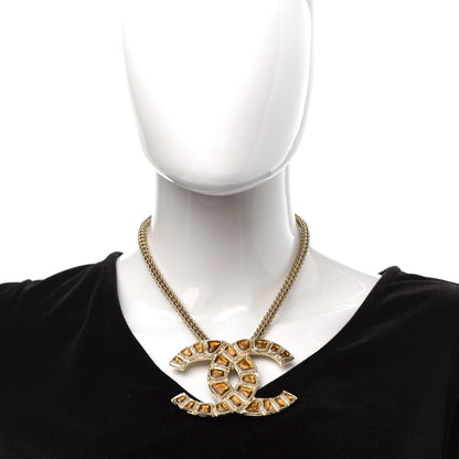 Chanel Resin Along The Nile Large CC Pendant Choker Gold Orange 2 of 6