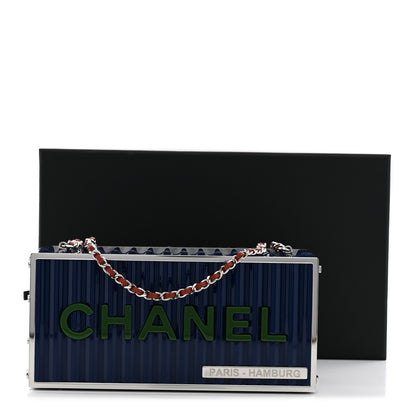 Chanel Resin Enamel CC Shipping Container Signature Minaudiere Clutch Blue 11 of 11