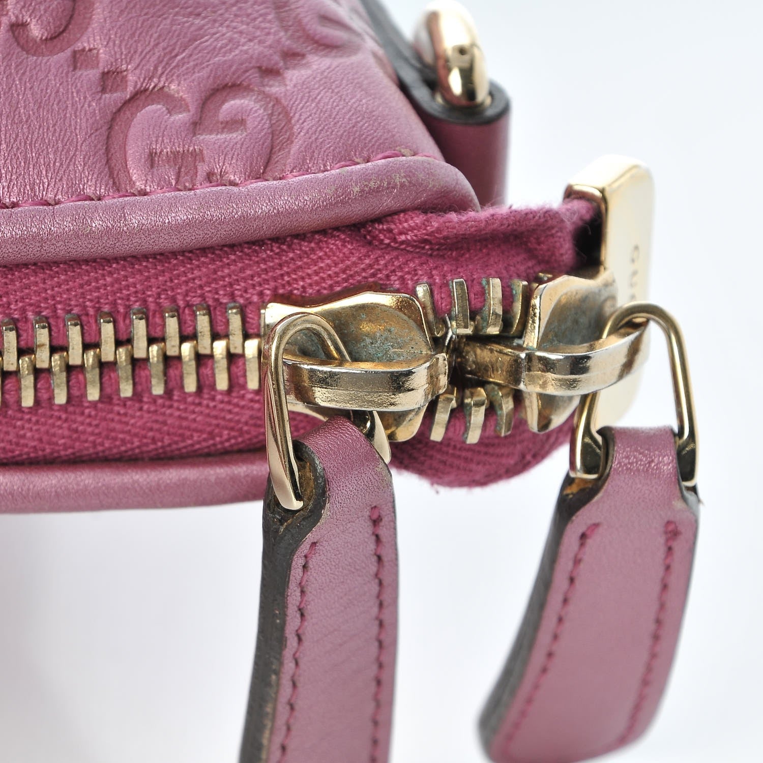 Gucci Metallic Soft Guccissima Heart Bit Charm Top Handle Tote Fresia Rose 12 of 12