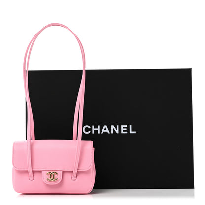 Chanel Shiny Caviar Mini Preppy Coco Shoulder Bag Pink 11 of 11