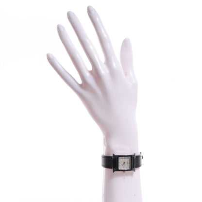 Hermes Stainless Steel Epsom 21mm Heure H Hour Quartz Watch Noir 2 of 6