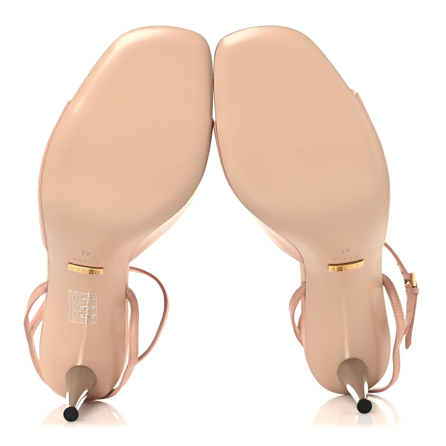 Gucci Malaga Kid Blondie 85mm Slingback Sandals 41 Pastel Pink 6 of 10