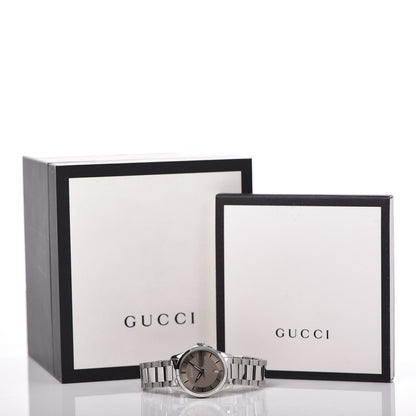 Gucci Stainless Steel 27mm G-Timeless Quartz Watch Brown 9 of 9