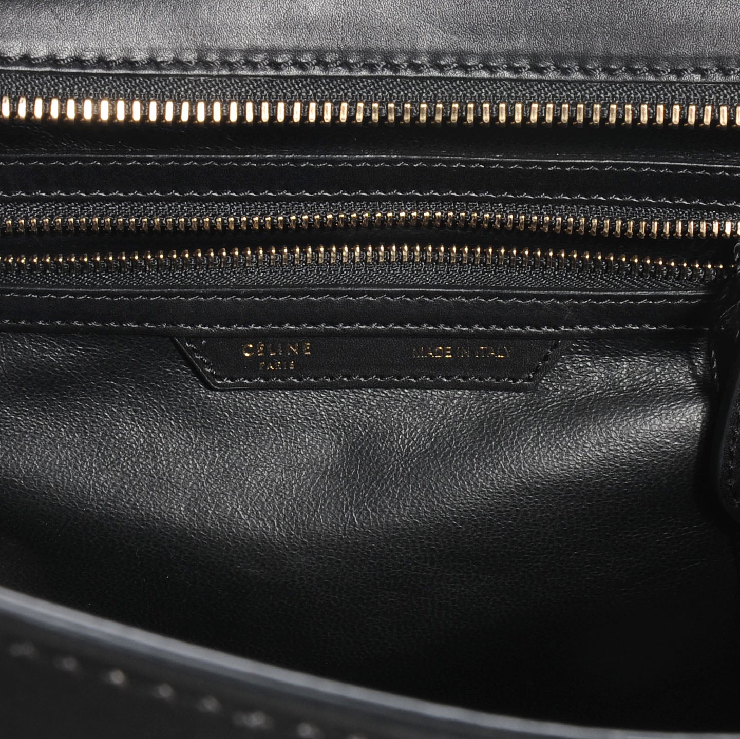 Smooth Calfskin Mini Bi-Color Luggage Forest Black