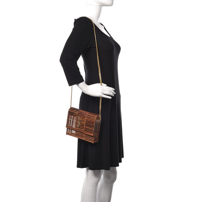 Saint Laurent Wood Small Monogram Kate Box Bag Brown 2 of 8
