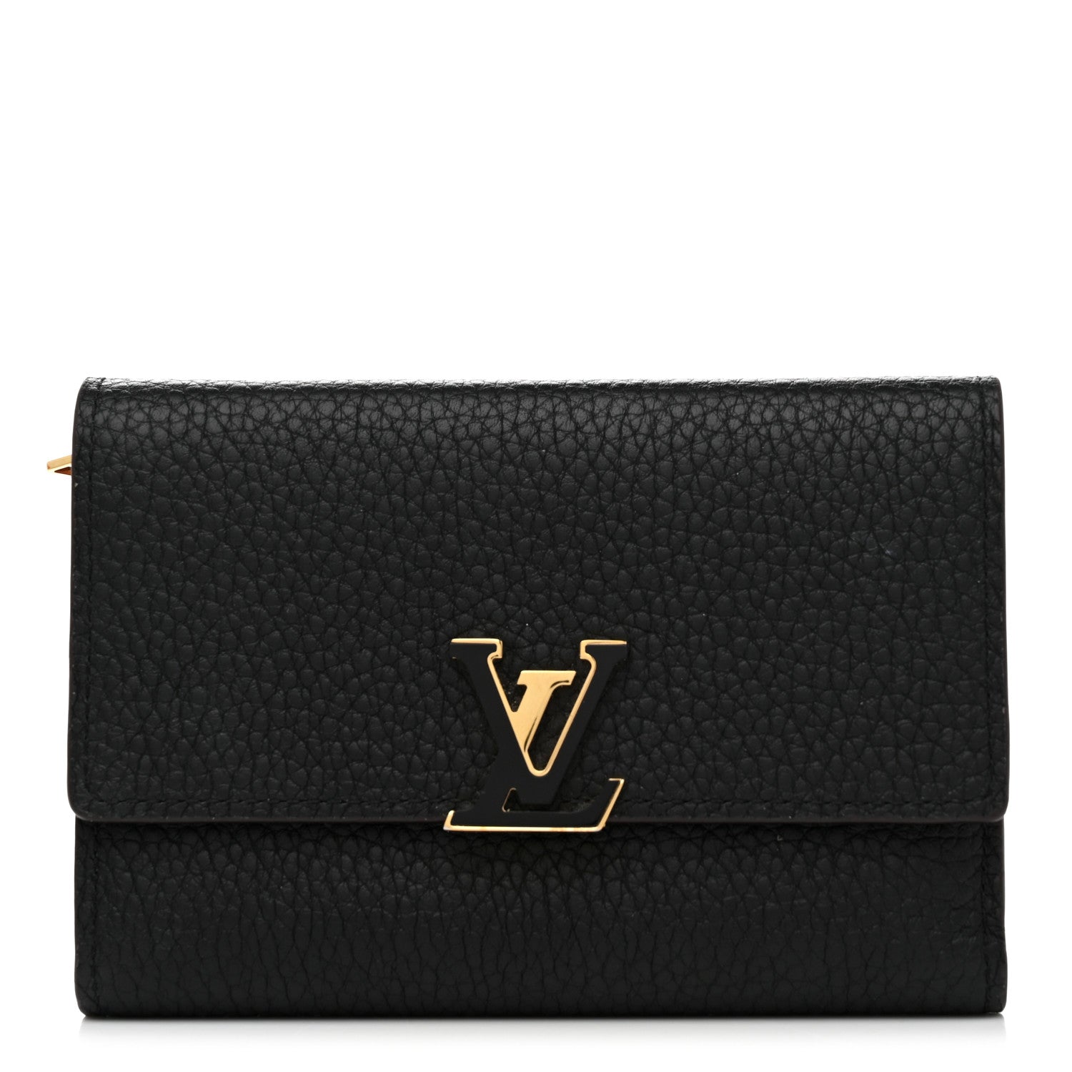 Louis Vuitton Taurillon Capucines Compact Wallet Black 1 of 10