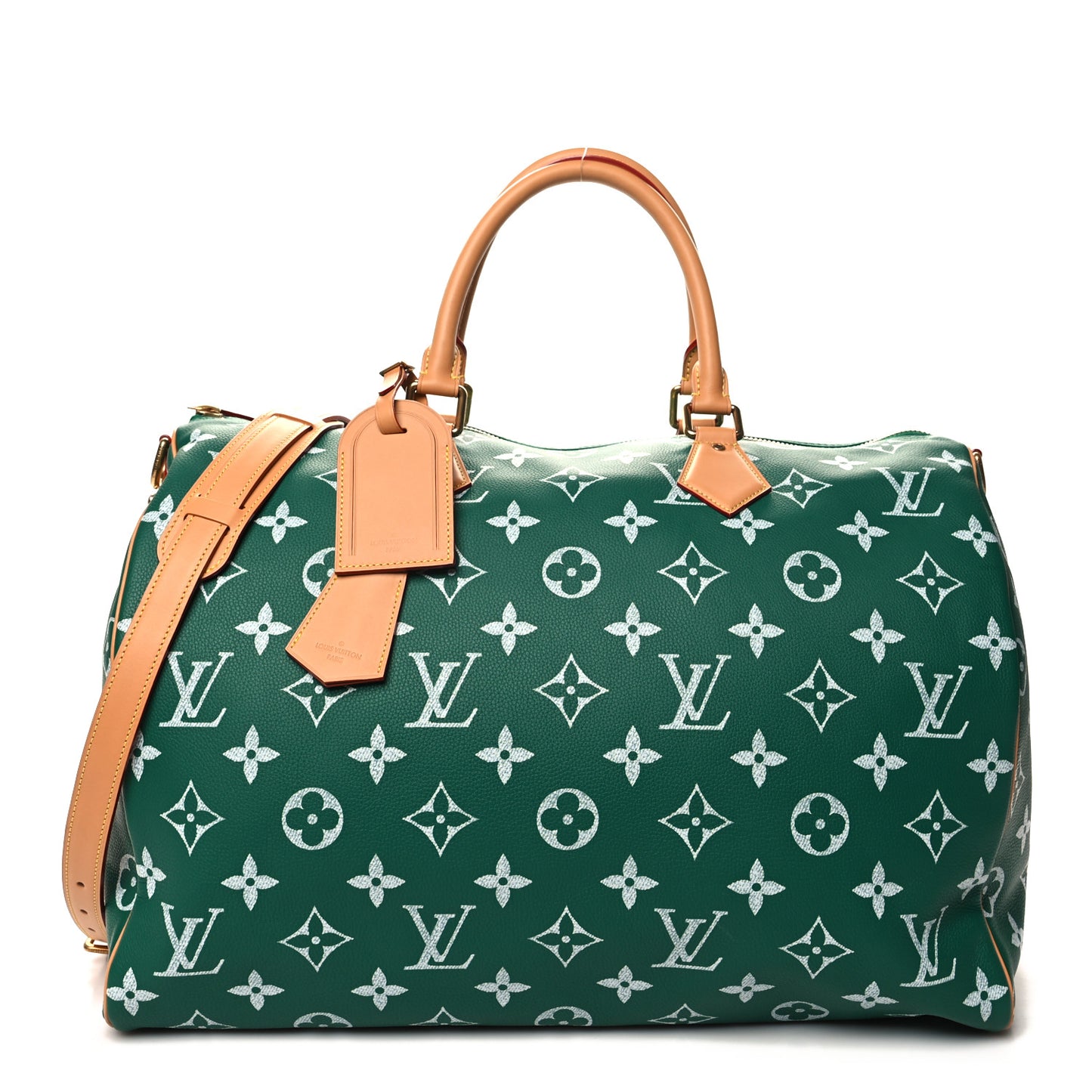 Calfskin Monogram Speedy P9 Bandouliere 50 Green