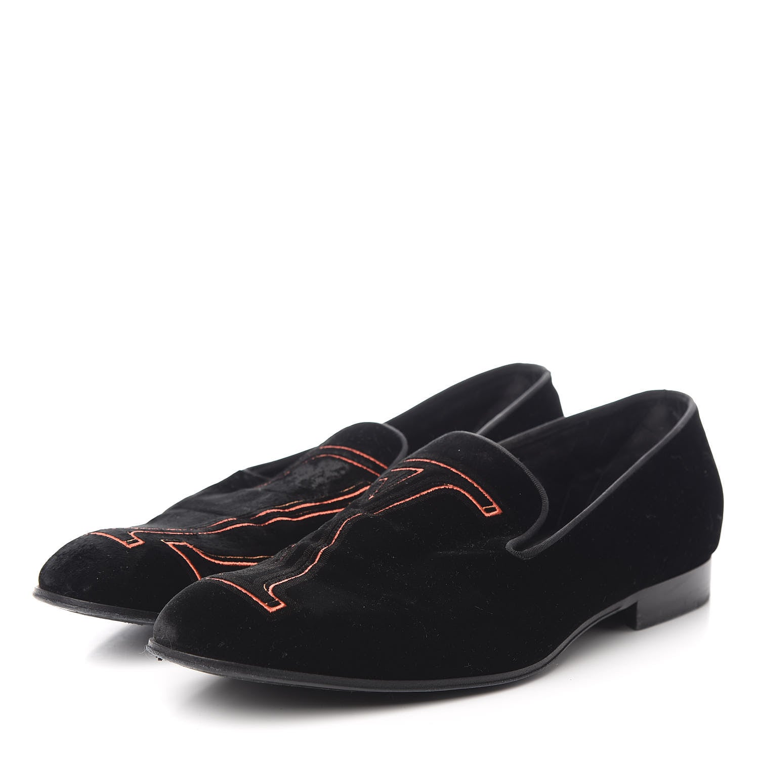 Louis Vuitton Velvet Upside Down Auteuil Slipper 9.5 Black 3 of 15