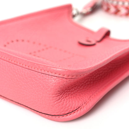 Hermes Taurillon Clemence Allegro Evelyne TPM Rose Azalee Rose Confetti 10 of 11