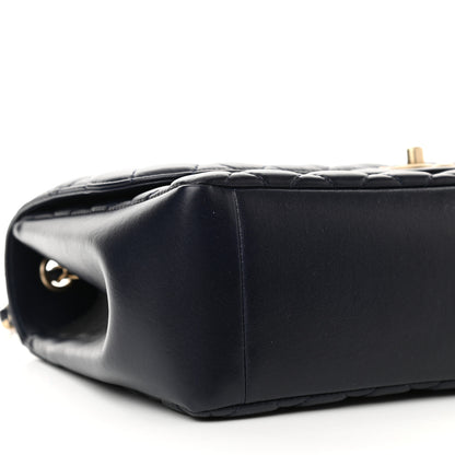 Chanel Lambskin Quilted Jumbo Mademoiselle Chic Flap Navy 9 of 11