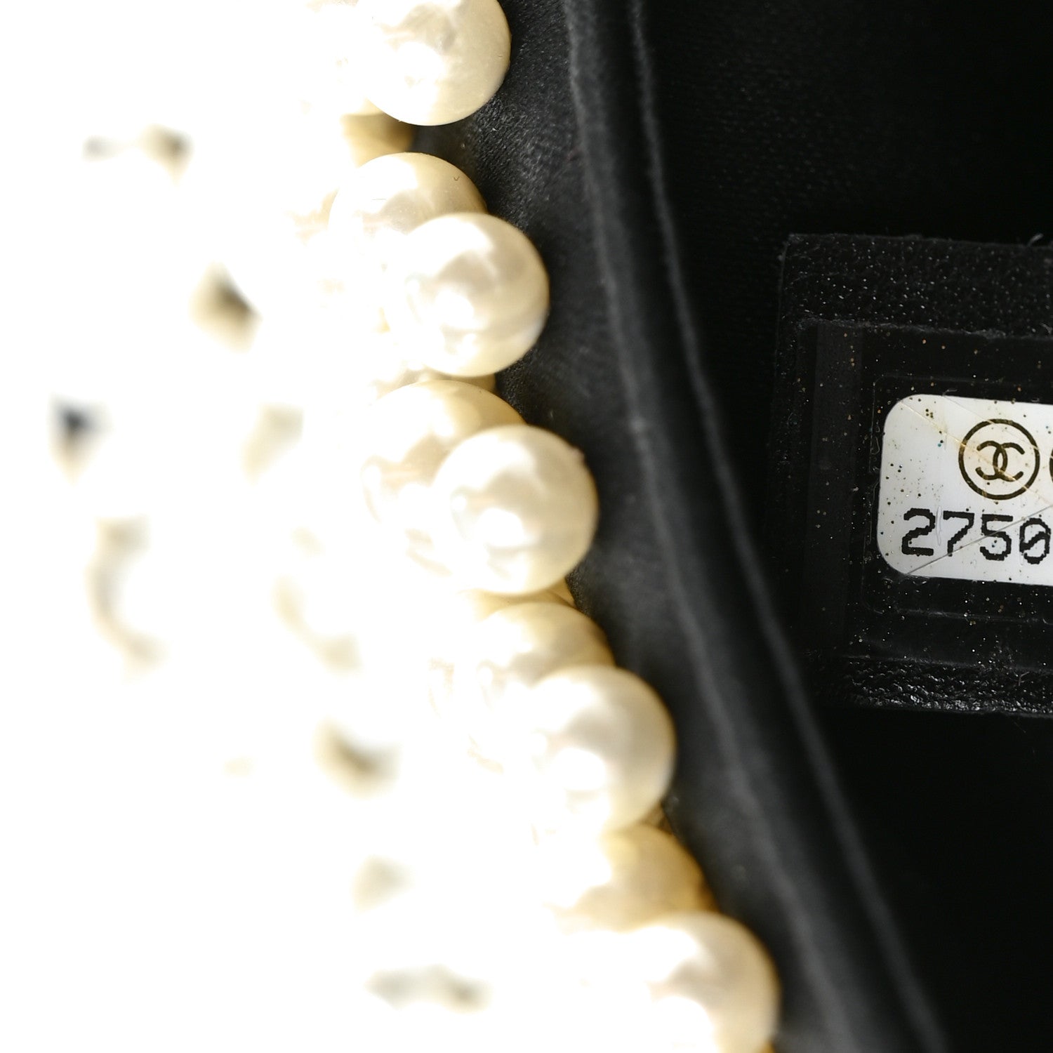 Chanel Lambskin Pearl On Flap Black 7 of 10