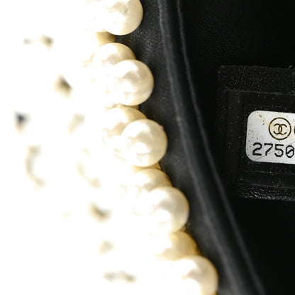 Chanel Lambskin Pearl On Flap Black 7 of 10