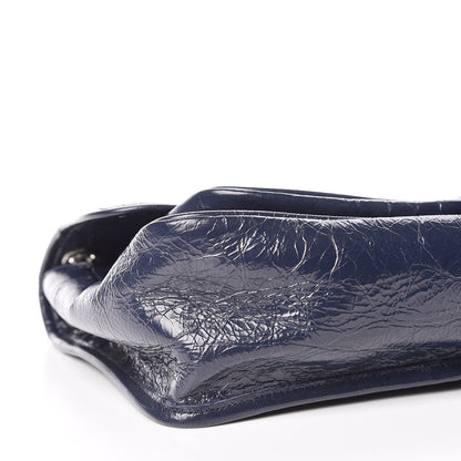 Saint Laurent Crinkled Calfskin Matelasse Monogram Medium Niki Chain Satchel Deep Marine 6 of 11