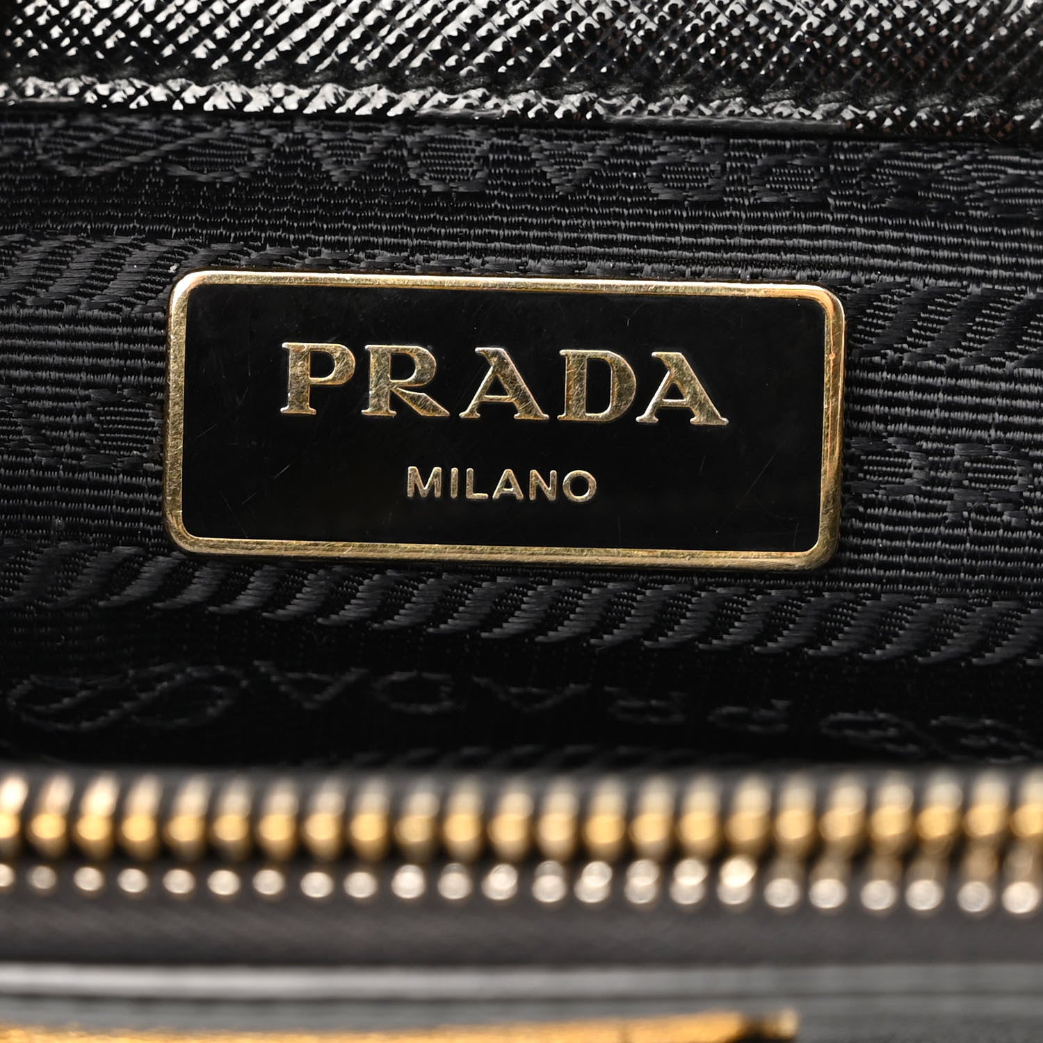 Prada Saffiano Vernice Small Galleria Double Zip Tote Black 6 of 12