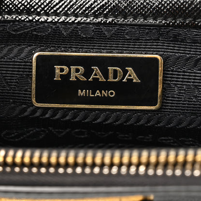 Prada Saffiano Vernice Small Galleria Double Zip Tote Black 6 of 12