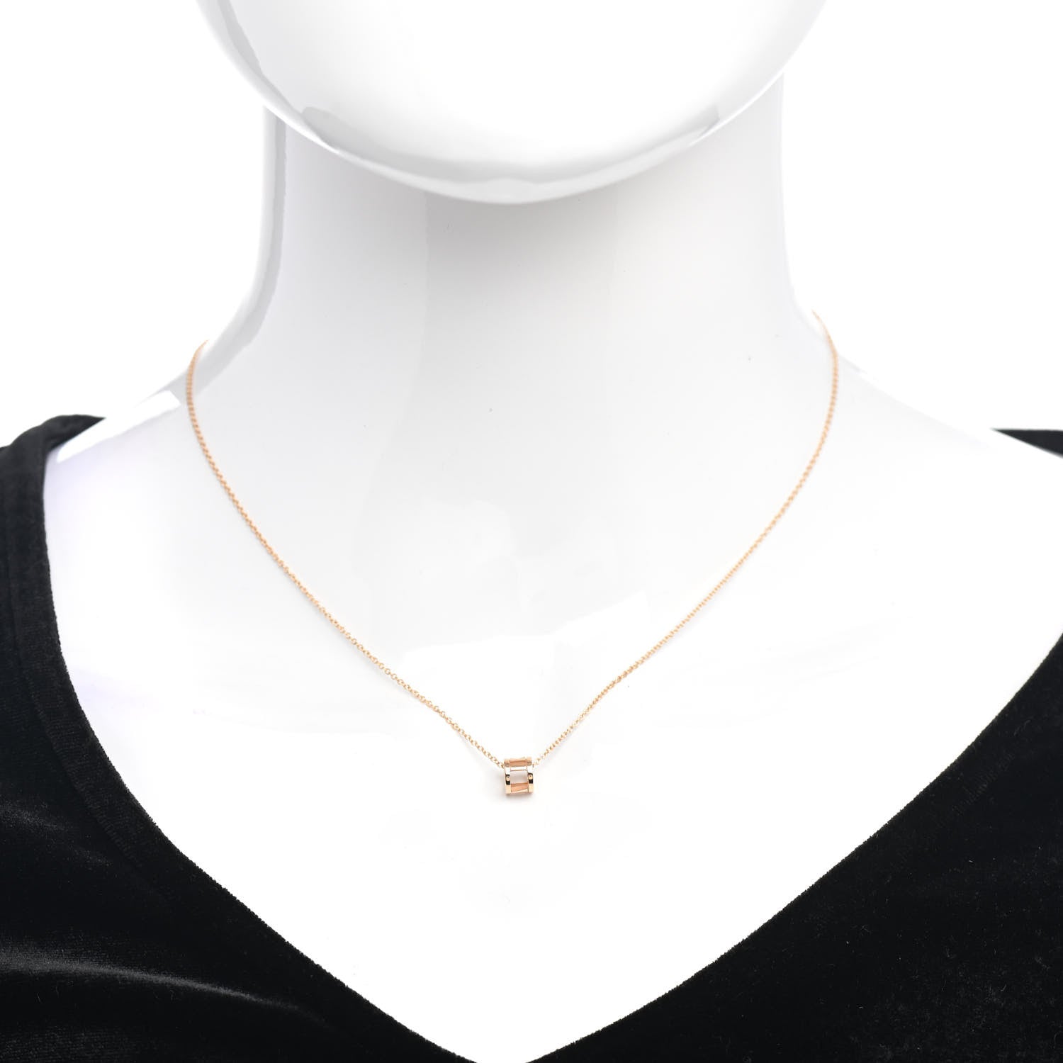 Tiffany 18K Rose Gold Atlas Open Pendant Necklace 2 of 5