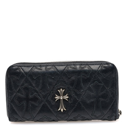 Chrome Hearts Lambskin Cemetery Cross Zip Wallet Black 1 of 6