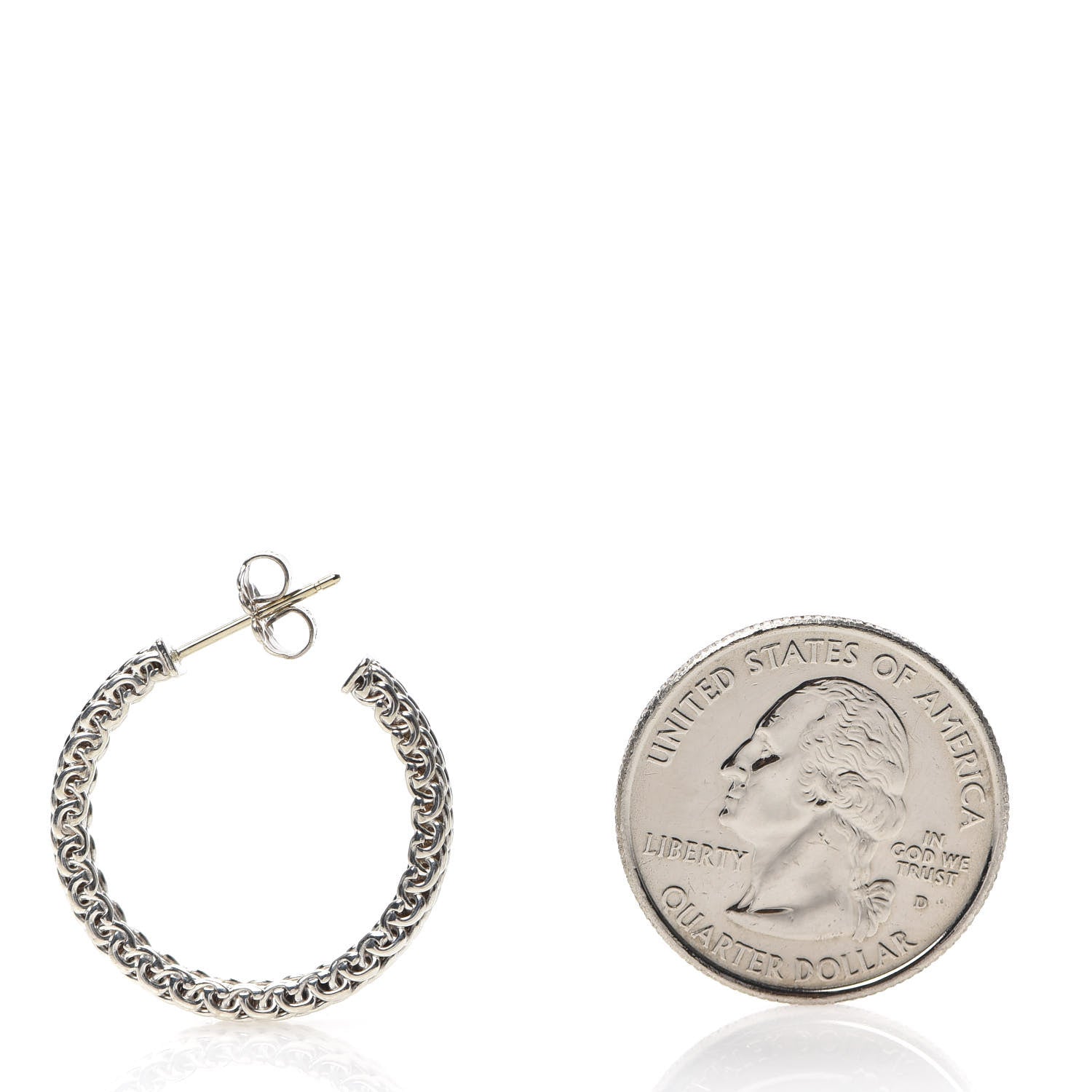 Tiffany Sterling Silver Narrow Somerset Hoop Earrings 2 of 4