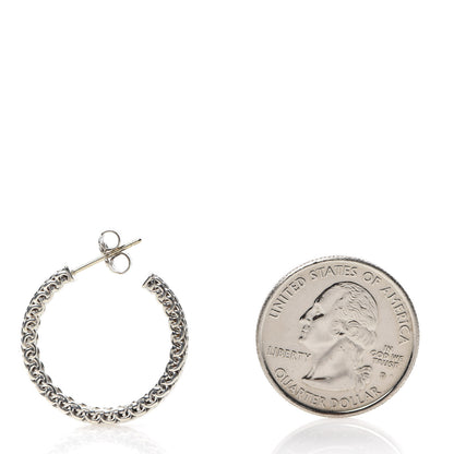 Tiffany Sterling Silver Narrow Somerset Hoop Earrings 2 of 4