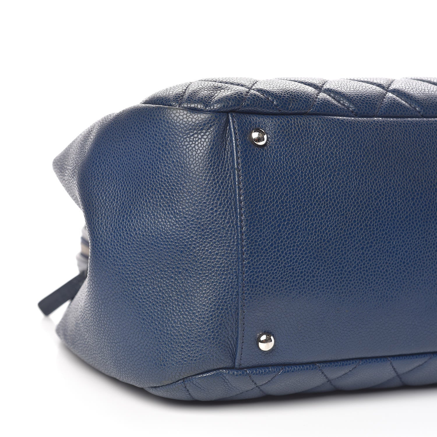 Chanel Caviar Quilted Framed Bowling Bag Navy 8 of 10