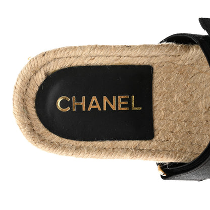 Chanel Lambskin Mules Elastic 37 Black 7 of 13