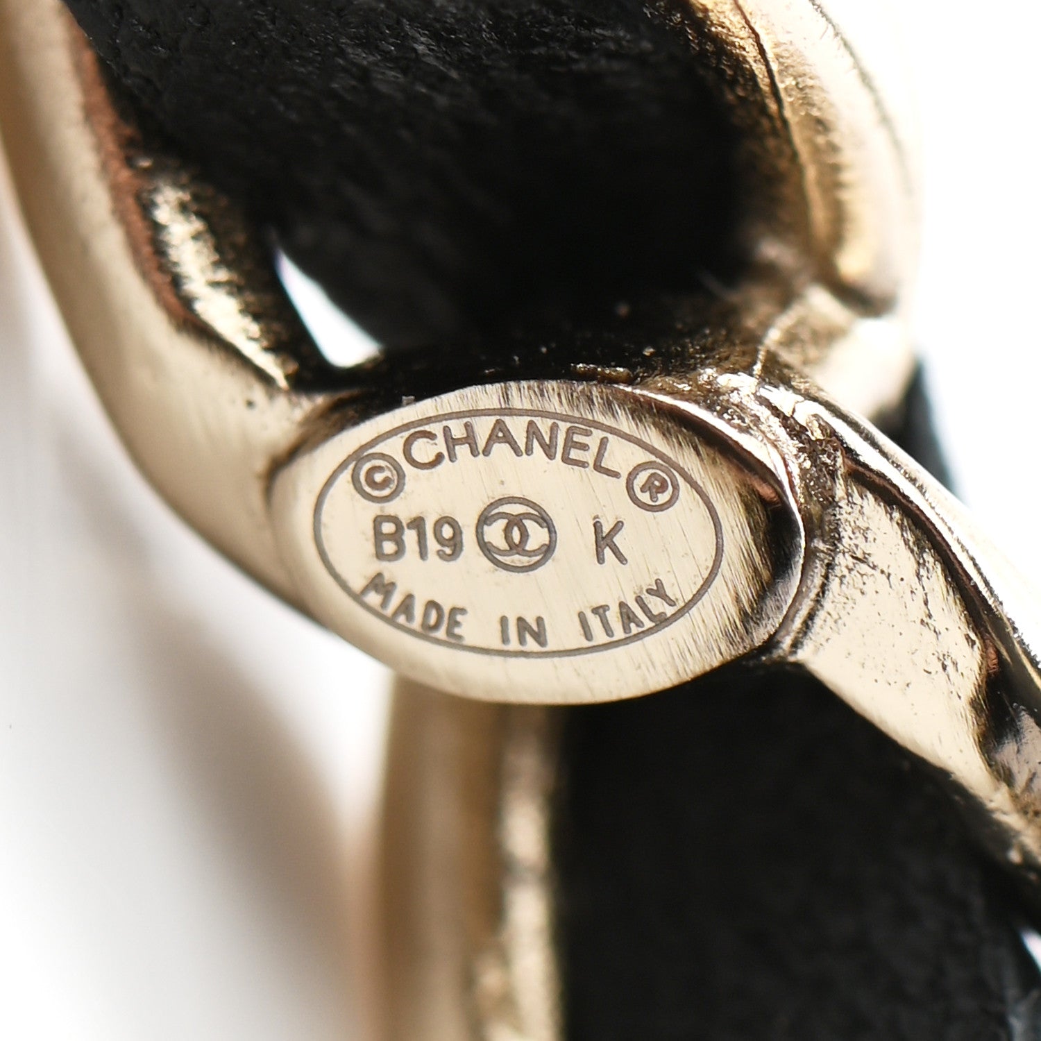 Chanel Lambskin Pearl More Is More CC Chain Hoop Earrings Gold Black 4 of 4
