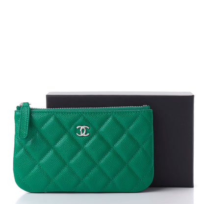 Chanel Caviar Quilted Small Cosmetic Case Green 11 of 11