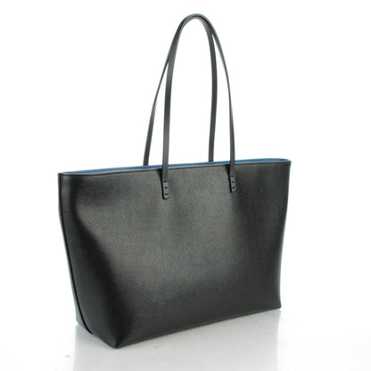 Fendi Vitello Elite Cuoio Monster Buggies Medium Roll Tote Black Multicolor Blue Cobalto 3 of 7