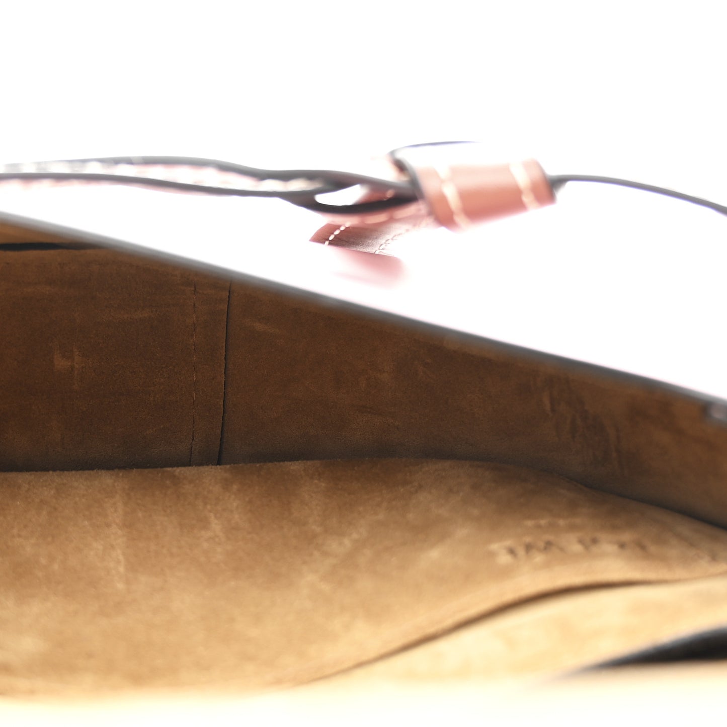 Calfskin Small Gate Crossbody Bag Pastel Pink Tan