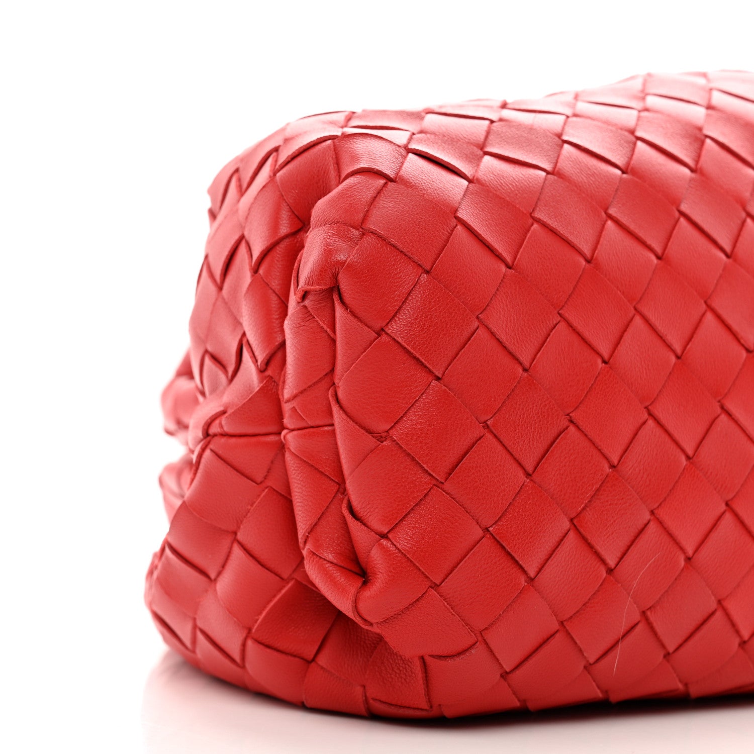 Bottega Veneta Nappa Maxi Intrecciato The Pouch Oversized Clutch Bright Red 8 of 9