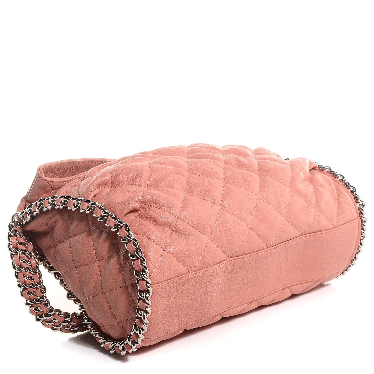 Chanel Washed Lambskin Chain Around Hobo Pink 4 of 7