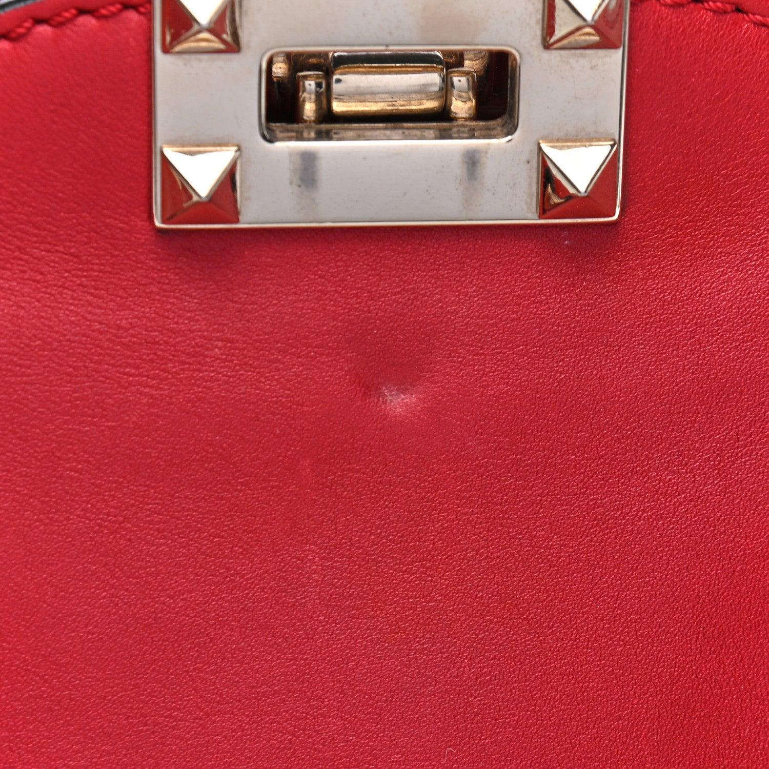 Valentino Garavani Vitello Small Rockstud Double Handle Tote Rosso Valentino 8 of 8
