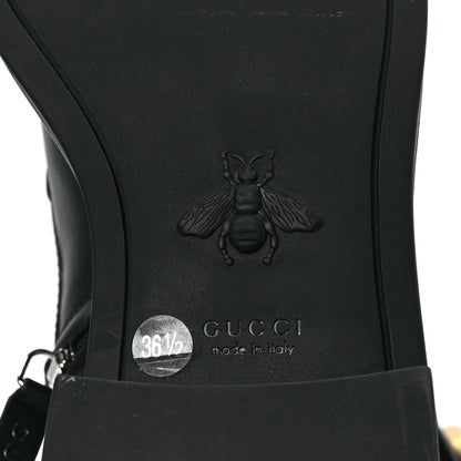 Gucci Flores Calfskin Nappa Matelasse GG 40mm Ankle Boots 36.5 Black 6 of 9