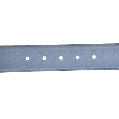 Gucci Soft Microguccissima Margaux Calfskin Belt 85 34 Mineral Blue 7 of 7