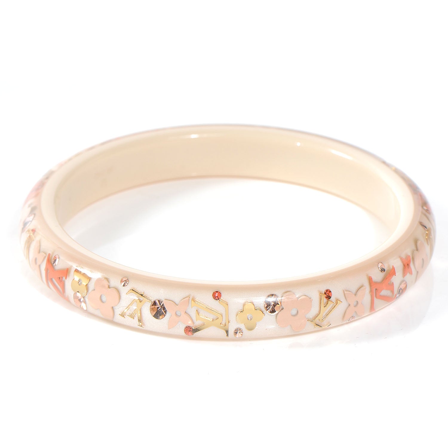 Louis Vuitton Swarovski Crystal Inclusion Bracelet PM Size Medium Nacre 1 of 5