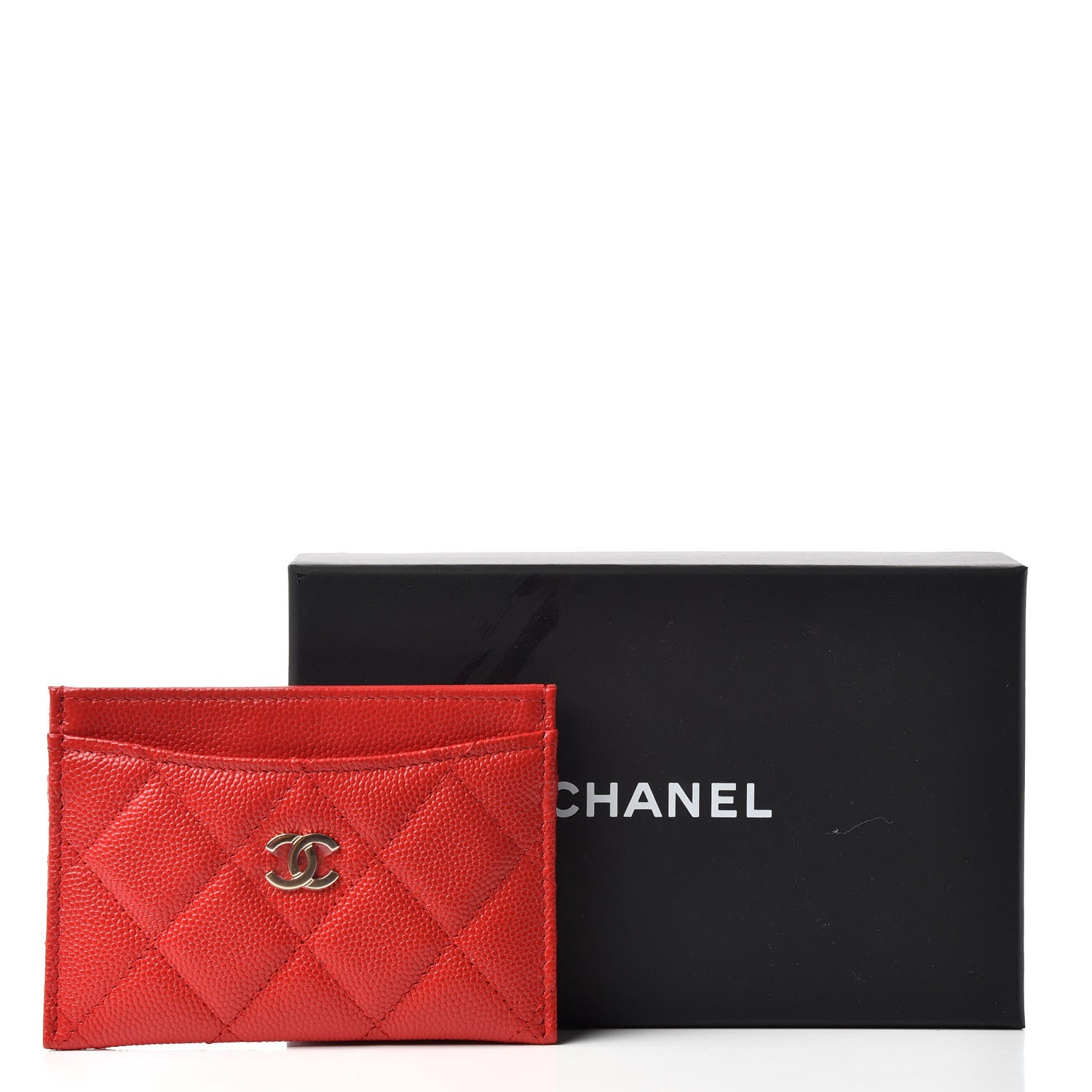 Chanel Caviar Quilted Card Holder Red 8 of 8