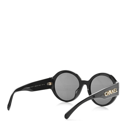 Chanel Acetate Round Sunglasses 5410-A Black 4 of 7