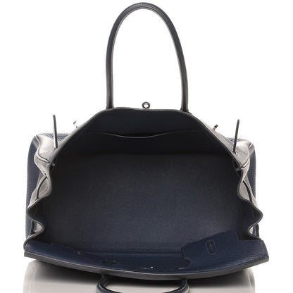 Hermes Taurillon Clemence Birkin 35 Bleu Abysse 8 of 27