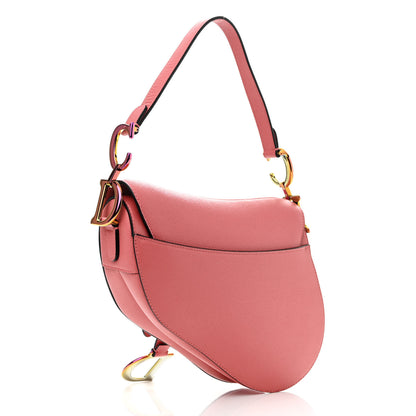 Christian Dior Grained Calfskin Saddle Bag Pink 3 of 10