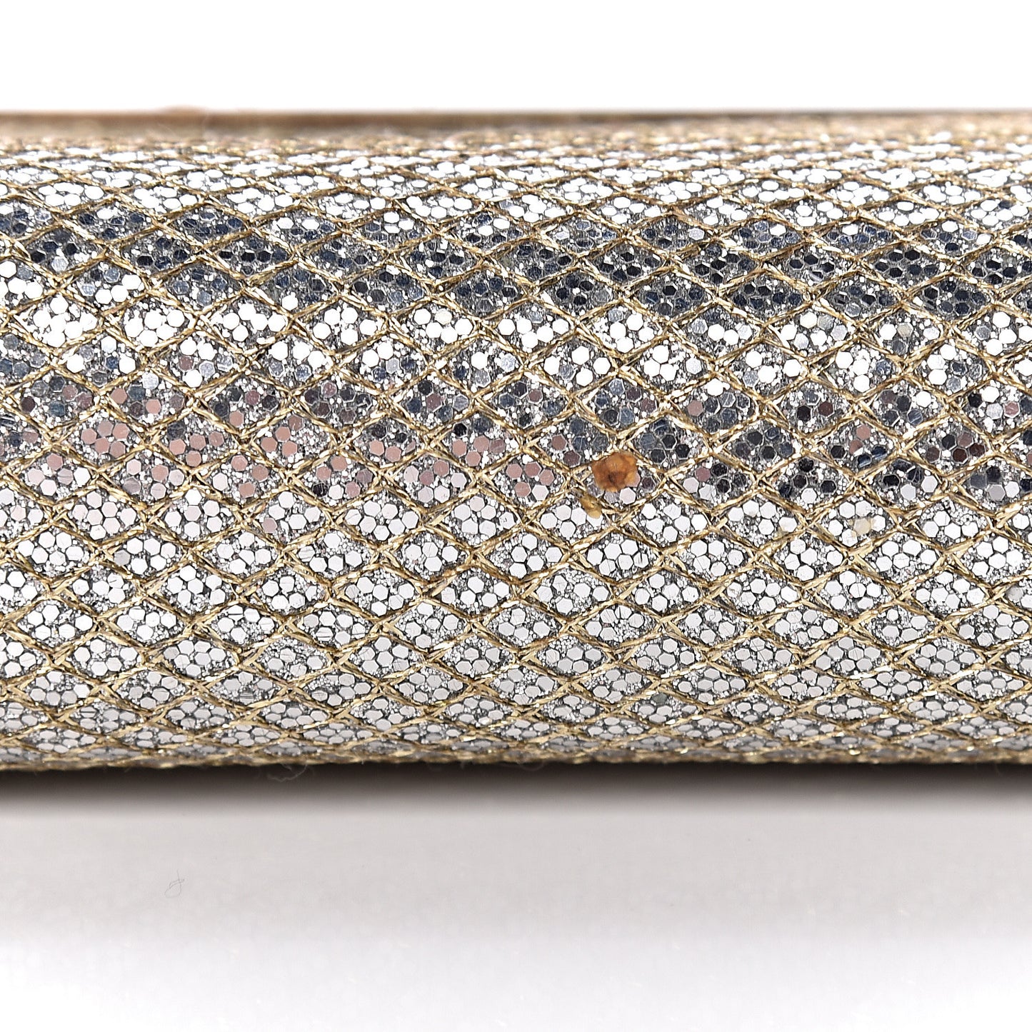 Glitter Fabric Clutch Champagne