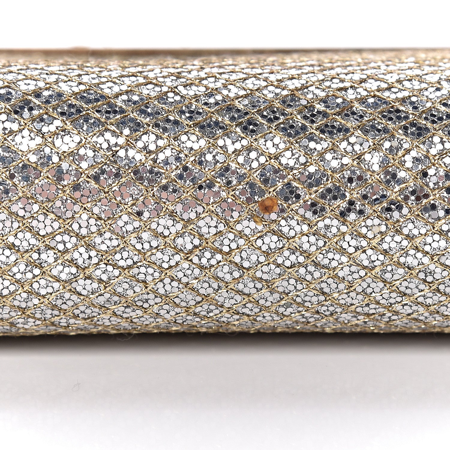 Jimmy Choo Glitter Fabric Clutch Champagne 14 of 14