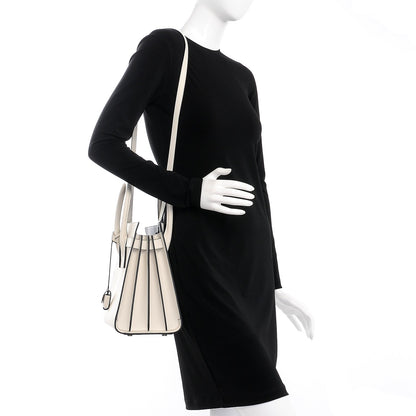 Saint Laurent Grained Calfskin Small Sac De Jour Dove White Black 2 of 9