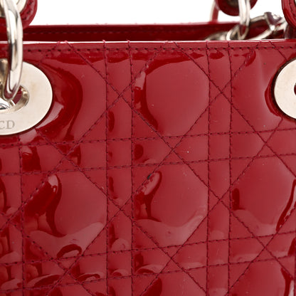 Christian Dior Patent Cannage Medium Lady Dior Red 13 of 13