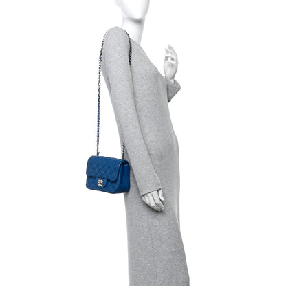 Chanel Lambskin Quilted Mini Square Flap Dark Blue 2 of 13