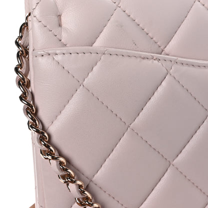 Chanel Lambskin Quilted Clutch with Chain Flap Light Pink 11 of 11