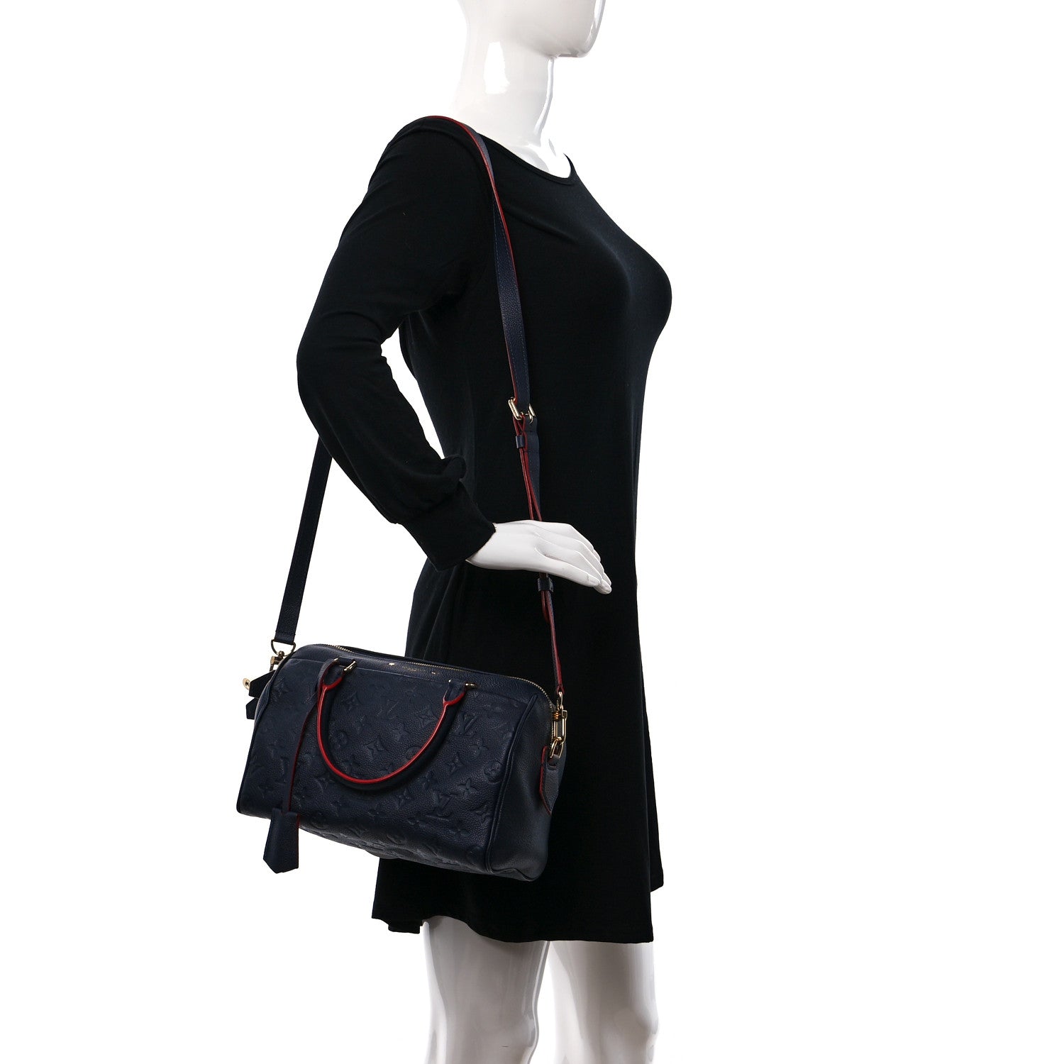 Louis Vuitton Empreinte Speedy Bandouliere 25 NM Marine Rouge 2 of 8